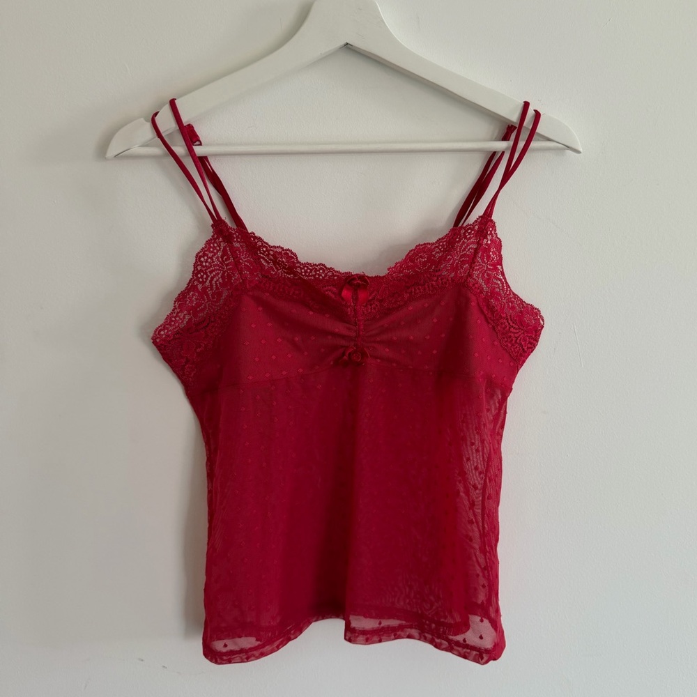 Vintage Vassarette Red Lace Lingerie